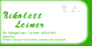 nikolett leiner business card